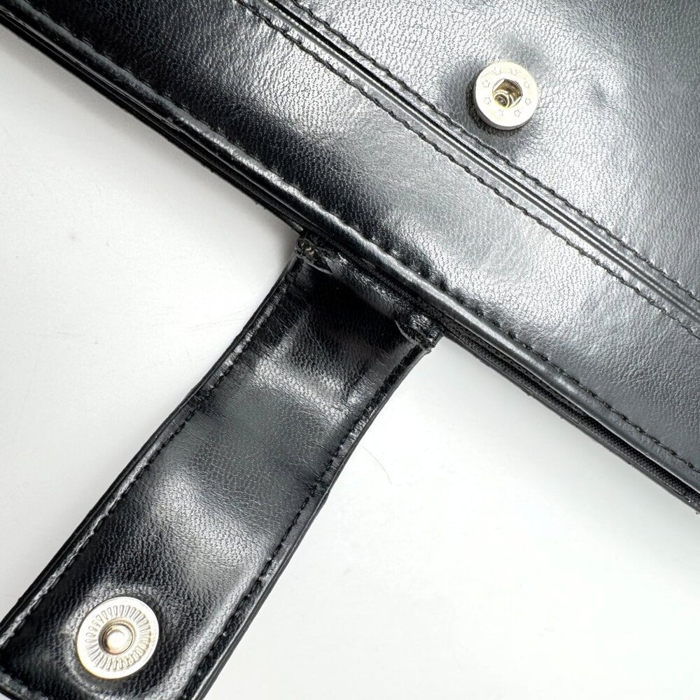 Day-Timer Black Faux Leather Snap-Close Organizer Stitched Compact 6-Ring Binder - Picture 13 of 14